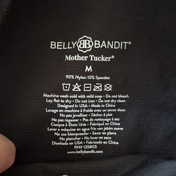 BELLY BANDIT MOTHER TUCKER LADIES BLACK MATERNITY LEGGINGS-M - Picture 3 of 5